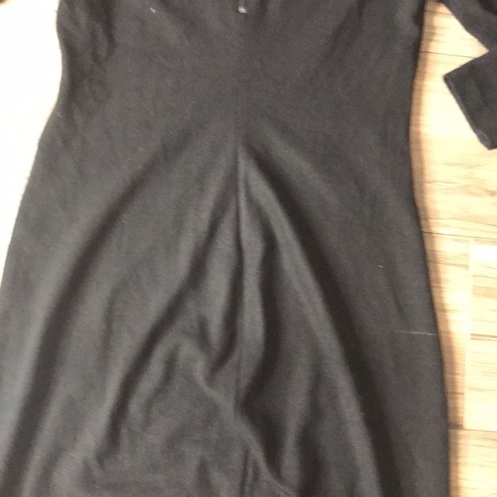 Vince black long fitted dress 3/4 sleeves size XS - Picture 13 of 14